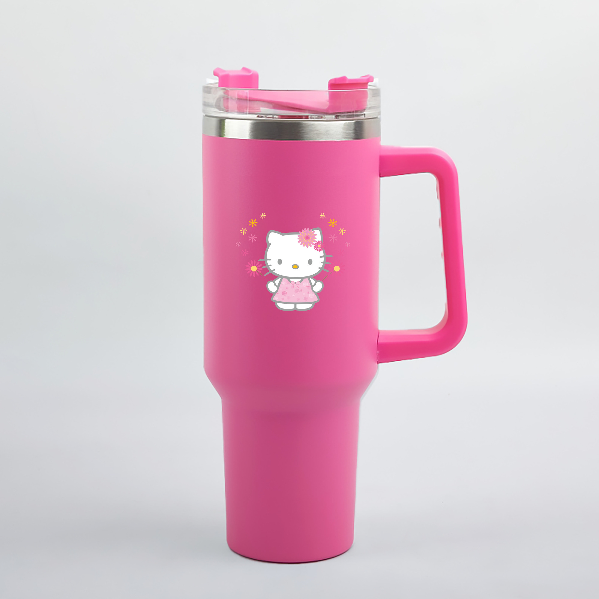 （画像用） Hello Kitty ハローキティ 1200mL車用タンブラー（カラープリント）